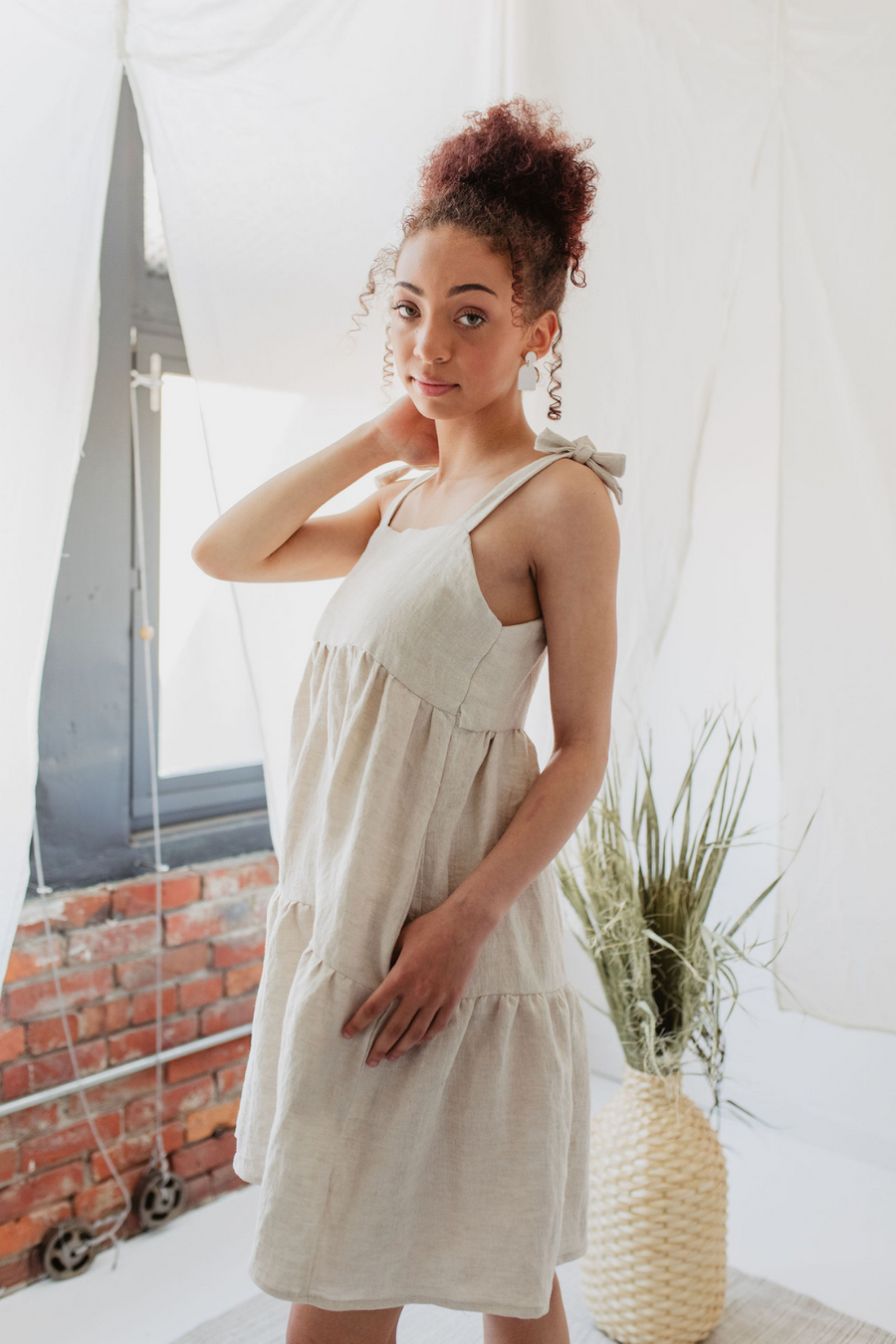 Lily Dress in Oatmeal