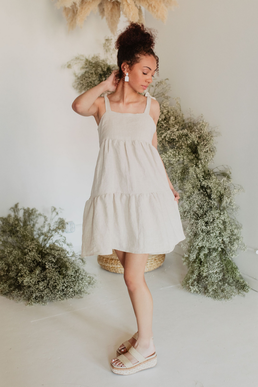 Lily Dress in Oatmeal