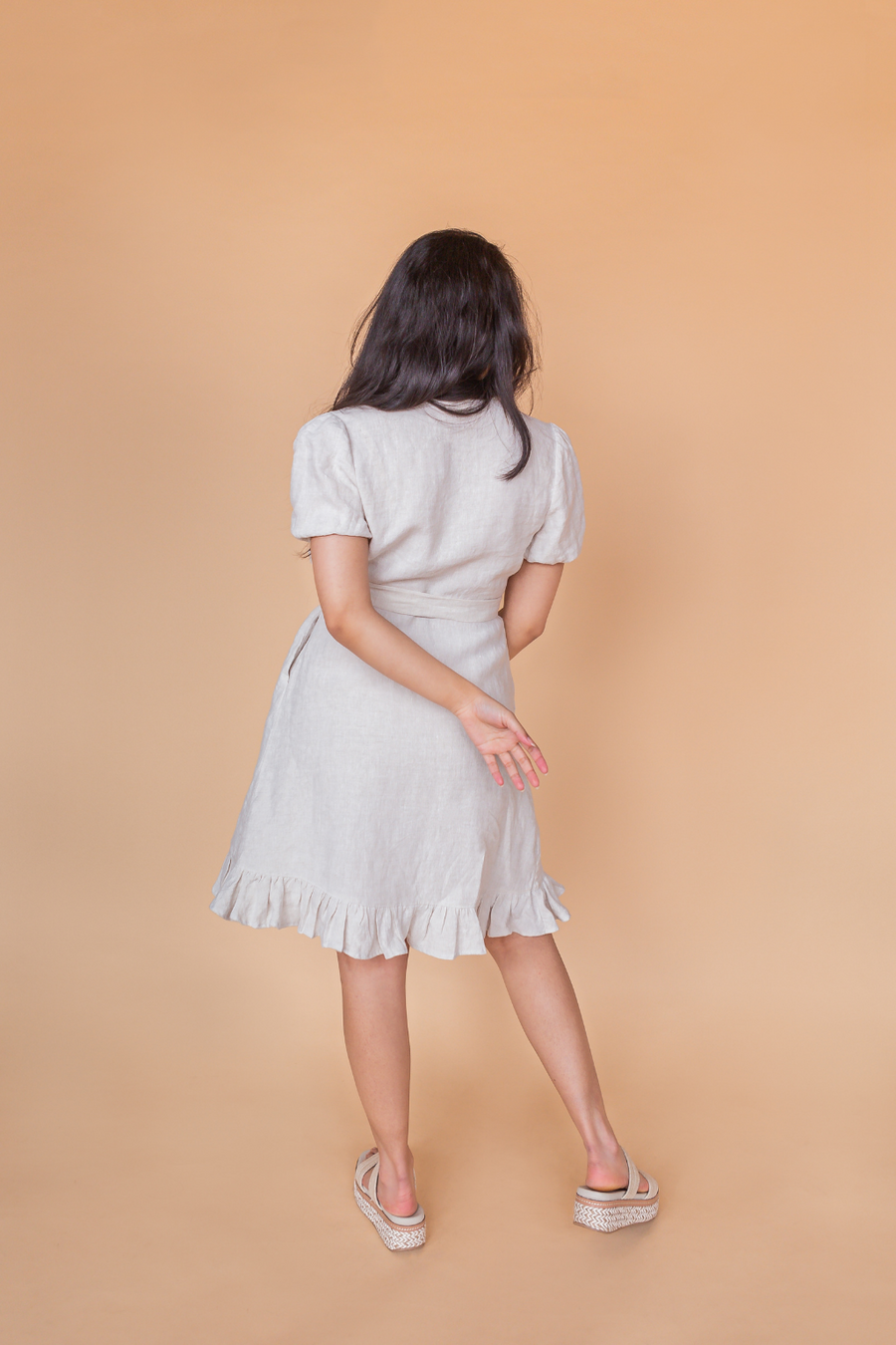 Emma Dress in Oatmeal