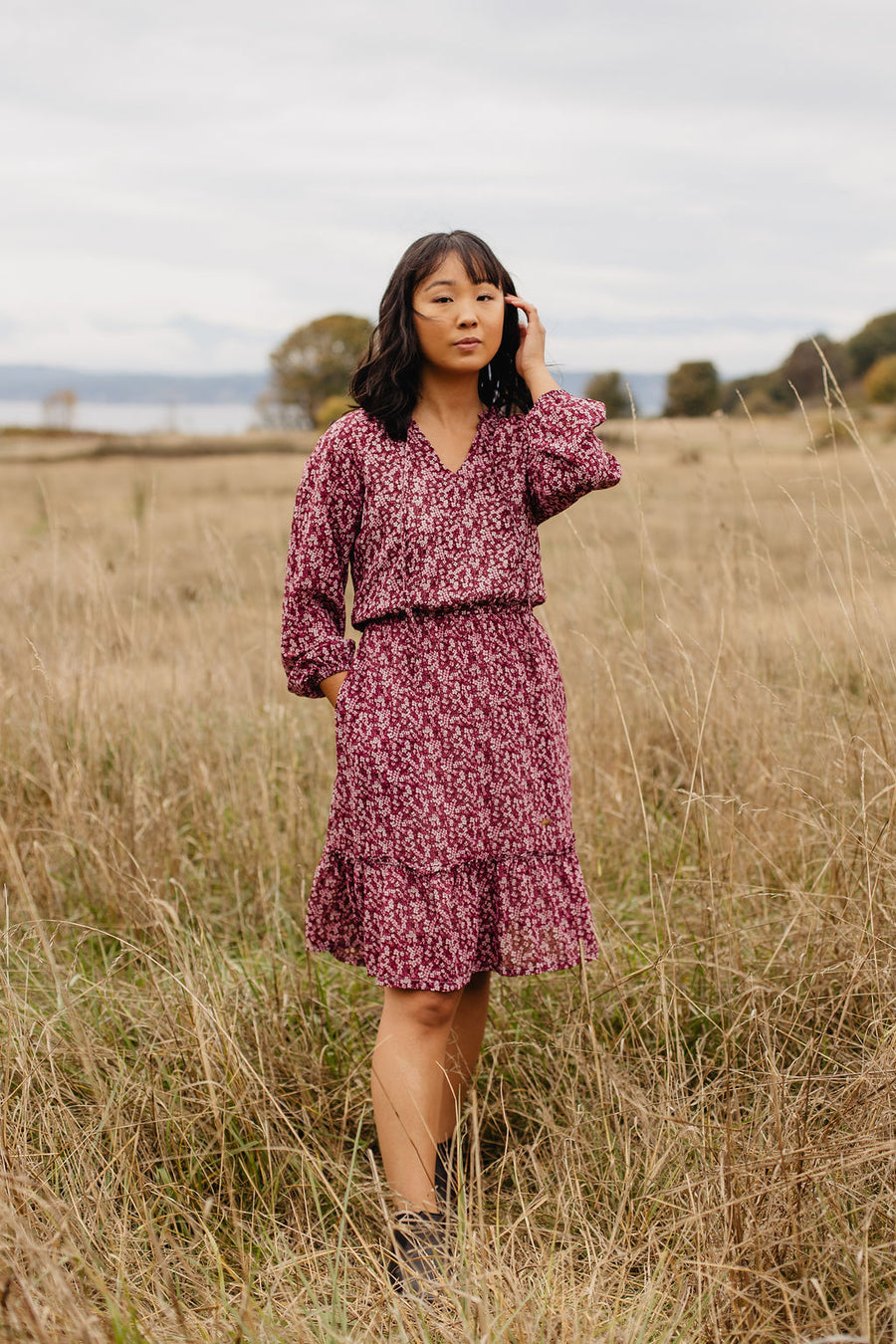 Ashley Dress in Cherry