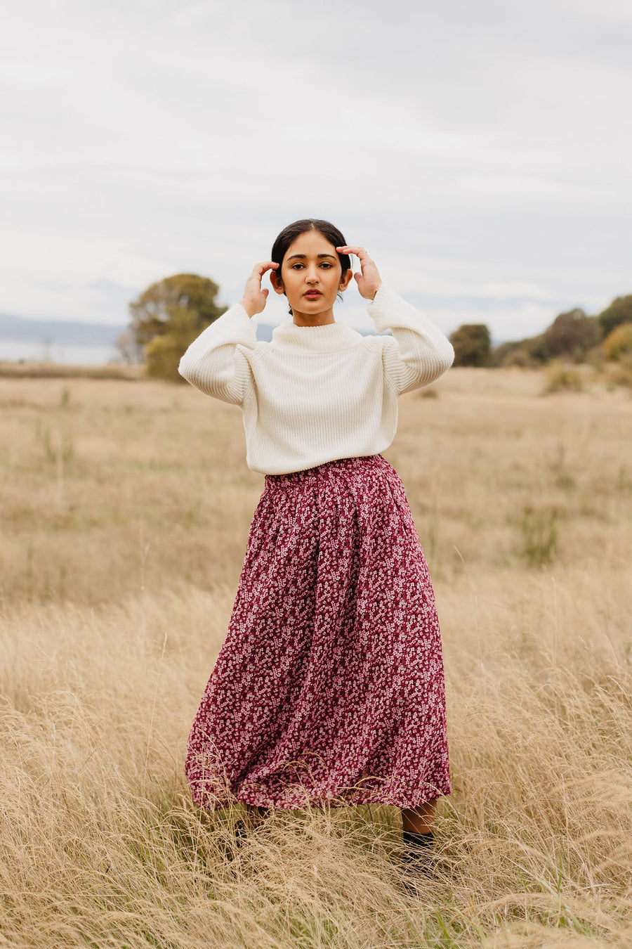 Hannah Skirt in Cherry