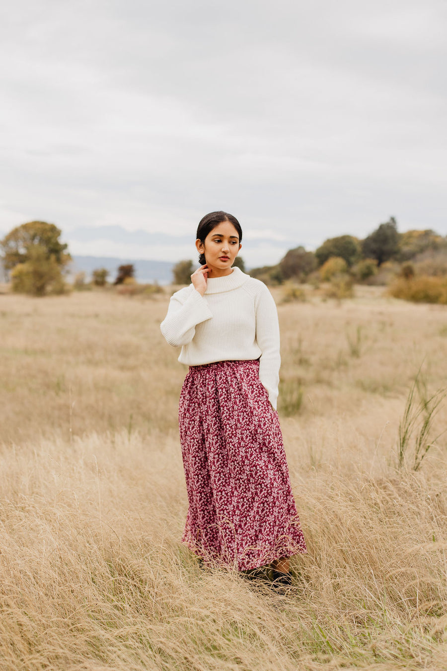 Hannah Skirt in Cherry