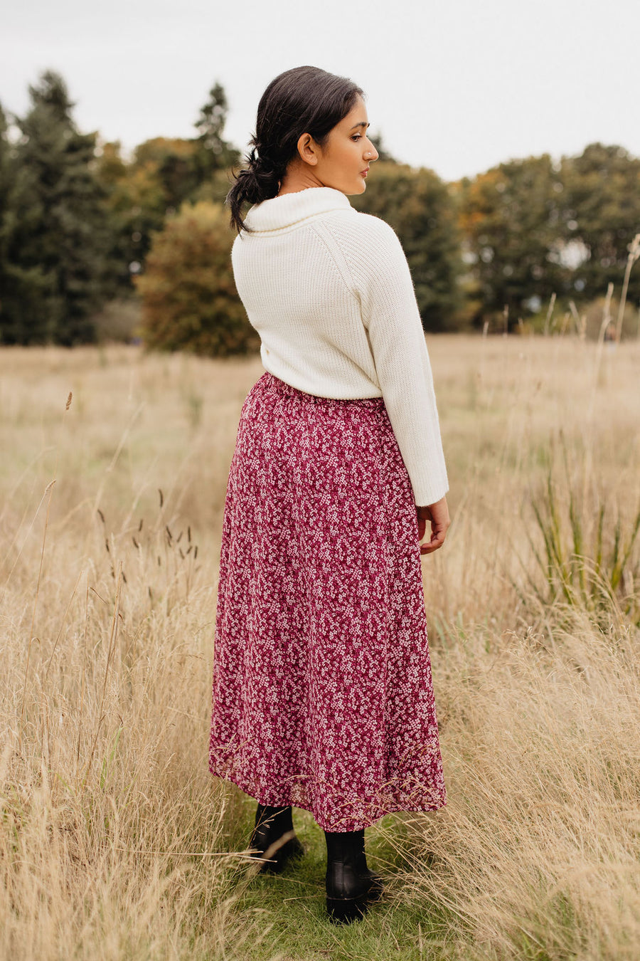 Hannah Skirt in Cherry